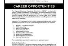 NERC Recruitment Application Form Portal