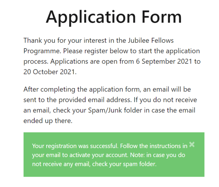 Activate NJFP Recruitment Account Nigeria Jubilee Fellows Programme Account
