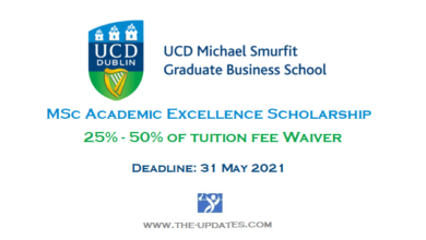 ireland ucd smurfit school msc academic excellence scholarships 2021 2022 1 TASU Resumption date