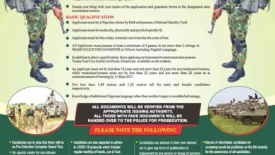 Nigerian Army 82RRI Recruitment Portal