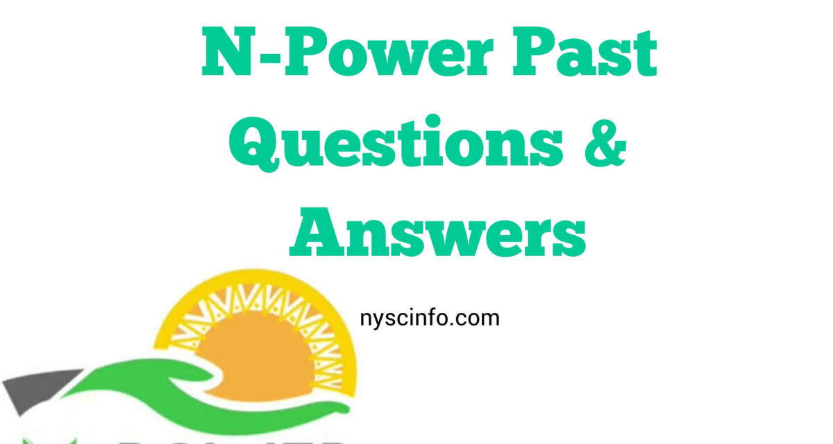 npower batch c selection test past questions answers pdf 2020 download here Recruitment