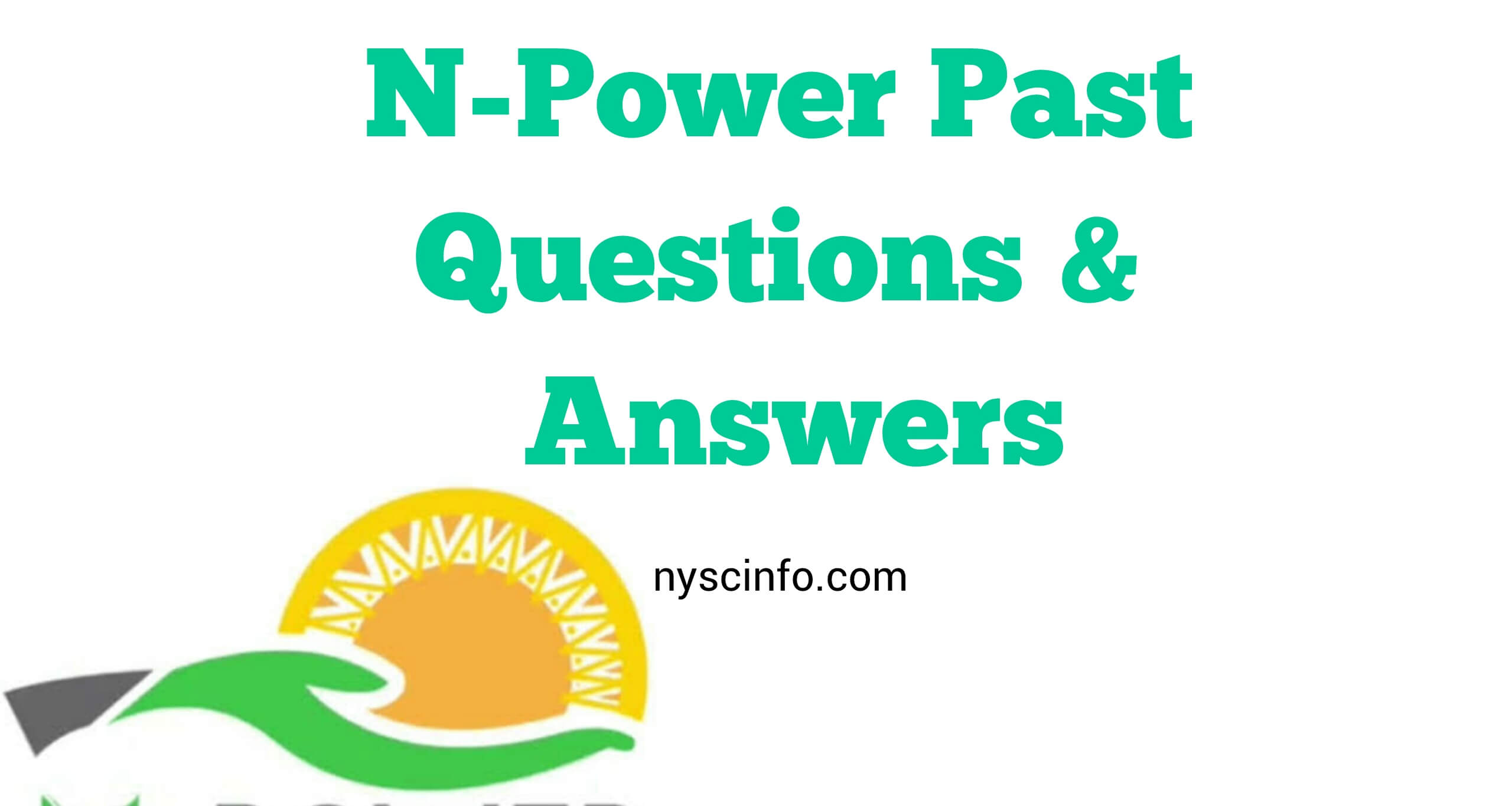 npower batch c selection test past questions answers pdf 2020 download here DPR recruitment